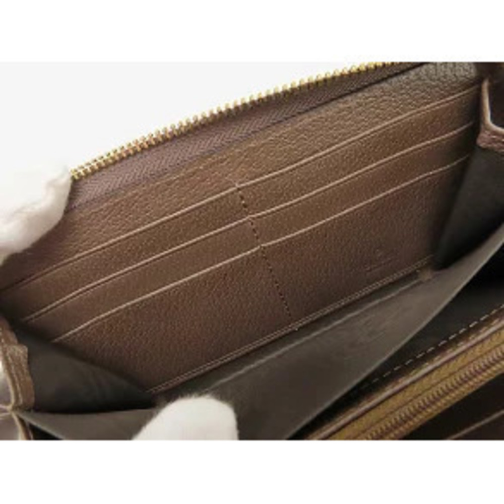 Gucci Ophidia GG Supreme Sherry Zip Around Wallet Round Zipper Long Beige - Picture 7 of 9